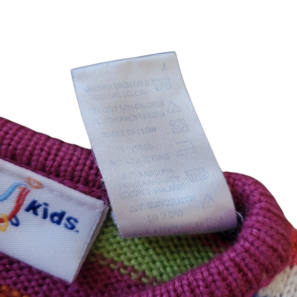 b.t. kids Toddler Girl's Size 3T Acrylic Colorful Striped Button-down Cardigan - Picture 6 of 6